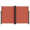 vidaXL Retractable Side Awning Terracotta 100% Polyester with PU coating