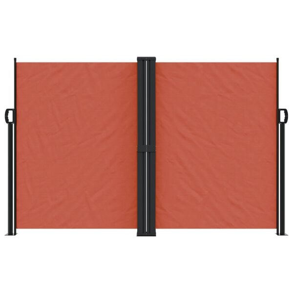 vidaXL Retractable Side Awning Terracotta 100% Polyester with PU coating