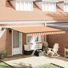 vidaXL Retractable Awning yellow and orange 157.48" x 118.11" fabric