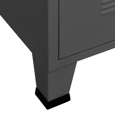 vidaXL Industrial TV Cabinet Anthracite 41.3"x13.8"x16.5" Metal