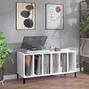 vidaXL Record Cabinet White Engineered wood, metal Medium Record Cabinet