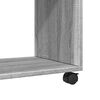 vidaXL Side Table Gray Sonoma Engineered wood Medium Lockable wheels