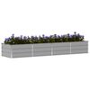 vidaXL Planter Light Grey 125.98 x 31.50 x 17.72 in Steel