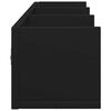 vidaXL Wall Cabinet Black Engineered Wood Wall Cabinet Rectangular
