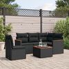 vidaXL Garden Sofa Set Black