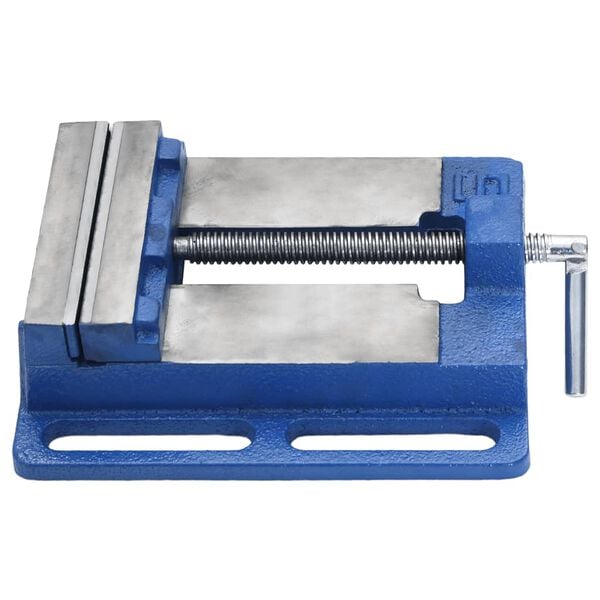 vidaXL Drill Press Vise Blue 4.76 " Cast Iron