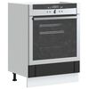vidaXL Oven Cabinet Black Engineered Wood Compact Oven Cabinet