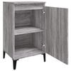 vidaXL Bedside Cabinet Set of 2 Grey sonoma Engineered wood, metal
