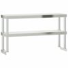 vidaXL Kitchen Work Table with Overshelf 43.3"x21.7"x59.1" Stainless Steel