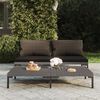 vidaXL Garden Sofa Dark grey, Black