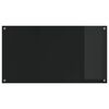 vidaXL Kitchen Backsplash Black 43.31 x 23.62 x 0.24 in Tempered Glass