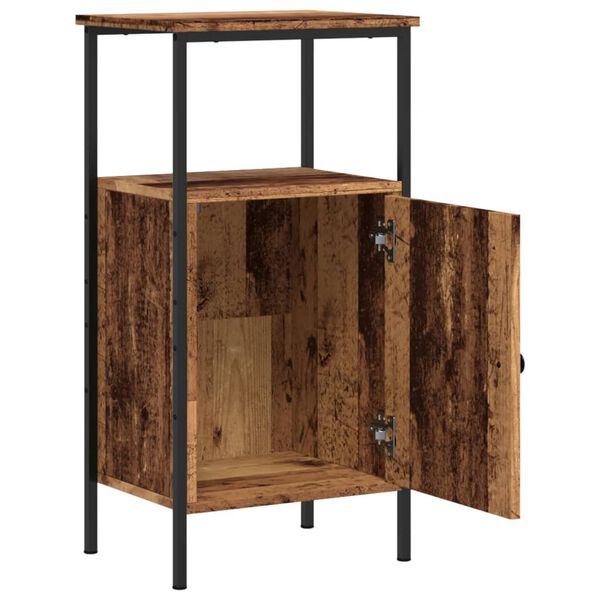 vidaXL Bedside Cabinet Old wood Engineered wood, metal 16.1x12.2x31.5 in