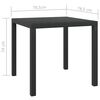 vidaXL Dining Set Table: Black, Chair: Grey, Cushion: Dark Grey