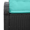 vidaXL Garden Sofa Black 124 x 62 x 85 cm poly rattan