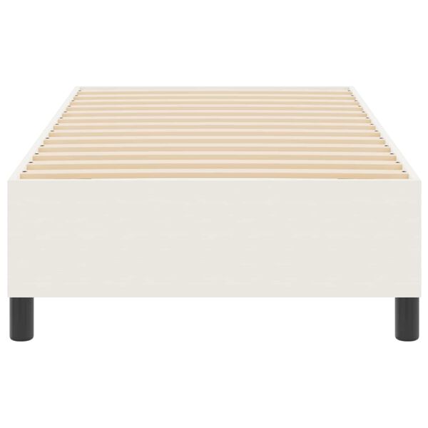 vidaXL Platform Bed Frame Cream 35.43 x 78.74 in Fabric