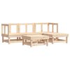 vidaXL Garden Lounge Set Beige, natural wood