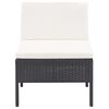vidaXL Garden Sofa Set Black PE rattan 5 pieces Modular