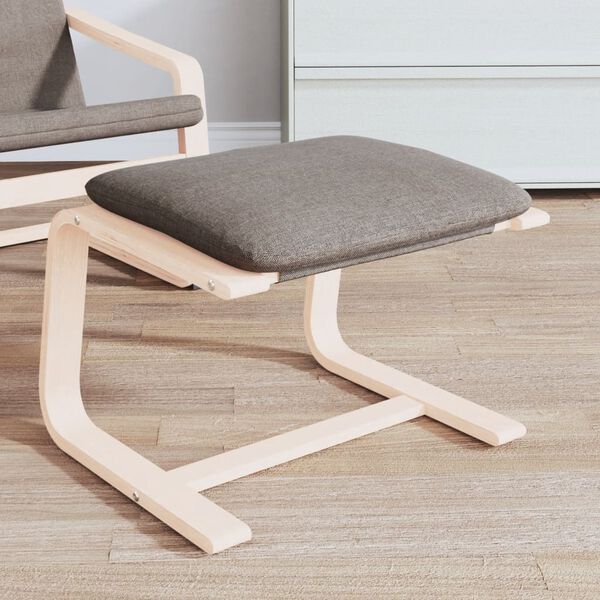 vidaXL Footstool Taupe 20.1" x 16.1" x 15.7" Fabric