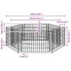 vidaXL Gabion Raised Bed Silver Galvanized Steel 63x55.1x19.7 in