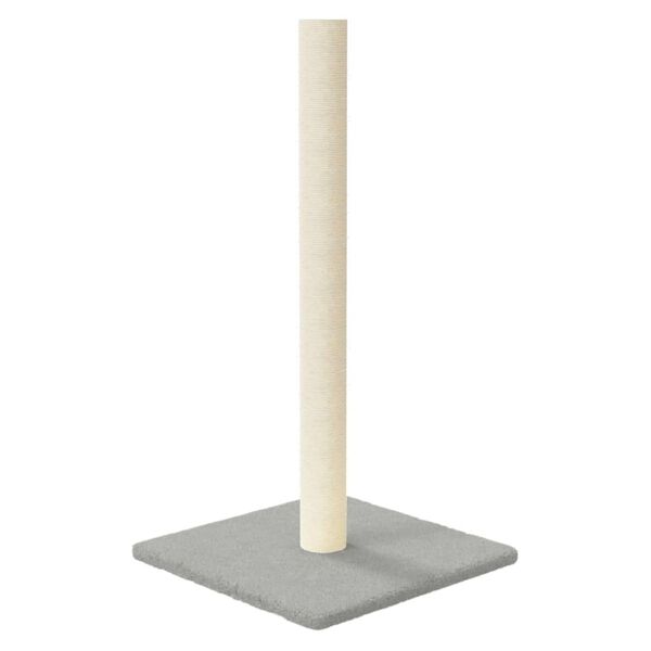 vidaXL Cat Scratching Post Light grey Engineered wood, plush, sisal