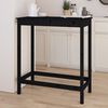 vidaXL Bar Table Black Solid pine wood Medium Durable Bar Table