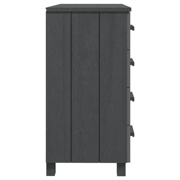 vidaXL Sideboard Dark Grey Solid Pine Wood Medium Sideboard