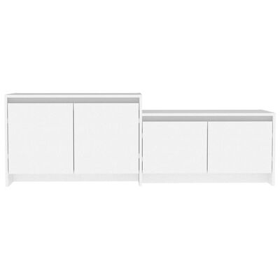 vidaXL TV Cabinet White 57.7"x13.8"x19.7" Engineered Wood