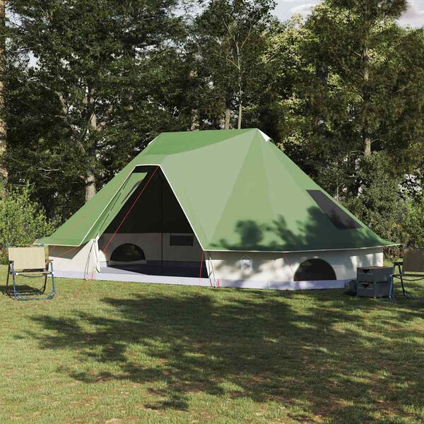 vidaXL Family Tipi Tent Folding with Roof Green 680 x 430 x 270 cm