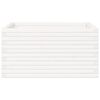 vidaXL Garden Planter White Solid pine wood 35.4x35.4x18.1 in