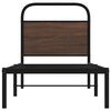 vidaXL Bed Frame Brown Oak Steel, Engineered Wood Small Single Durable