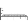 vidaXL Bed Frame Black Powder-Coated Steel 59x79 in King Size Bed Frame