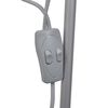 vidaXL Floor Lamp Grey Steel Tall Durable Floor Lamp Cylindrical
