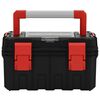 vidaXL Tool Box Black and Red 17.7x11.0x10.4"