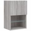 vidaXL TV Cabinet Grey Sonoma Engineered wood, Glass Compact TV Cabinet