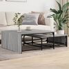 vidaXL Nesting Coffee Table Set of 2 Grey sonoma Engineered wood and metal