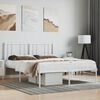 vidaXL Bed Frame White Powder-Coated Steel Small Double Bed Frame