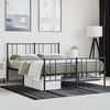 vidaXL Bed Frame Black Powder-coated steel Full Bed Frame Rectangular
