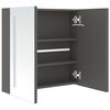 vidaXL Bathroom Cabinet Grey MDF board with melamine finish, glass Medium