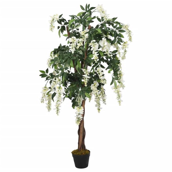 vidaXL Artificial Wisteria Tree Green and White