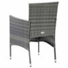 vidaXL Dining Set Grey PE rattan, Glass, Aluminum, Steel, Polyester Medium