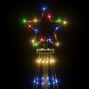 vidaXL Christmas Tree With Spike Colorful Powder-coated steel, copper, PVC