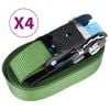 vidaXL Ratchet Tie Down Straps 4 pcs 800 daN 19.7 ' Green