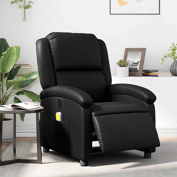 vidaXL Electric Massage Recliner Chair Black