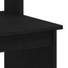 vidaXL Desk with Shelves Black Oak 40.2x17.7x58.3" Engineered Wood