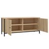 vidaXL TV Cabinet Sonoma Oak Engineered wood, steel Medium TV Cabinet