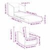 vidaXL Sofa Bed Light Grey 25.59 x 31.50 x 32.68 in Fabric