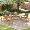 vidaXL Garden Sofa Set 6 pcs Brown Solid Acacia Wood