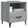 vidaXL Bedside Cabinet Grey Sonoma Engineered wood, Metal Standard