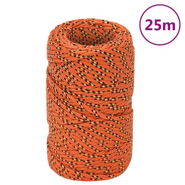 vidaXL Boat Rope Orange 0.08 " 82.0 ' Polypropylene