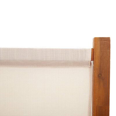 vidaXL 3-Panel Room Divider Cream White 82.7"x70.9"